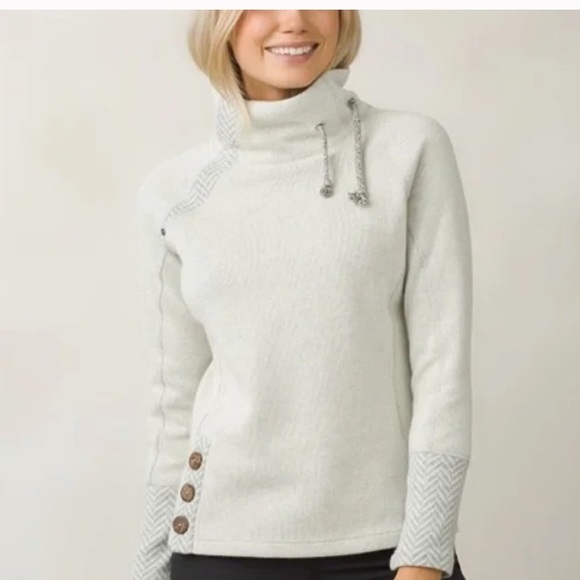 Prana Sweaters - prAna Lucia Sweater funnel neck beige pullover Size XL